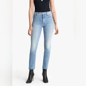 Mother Midrise Dazzler Ankle Fray Jeans